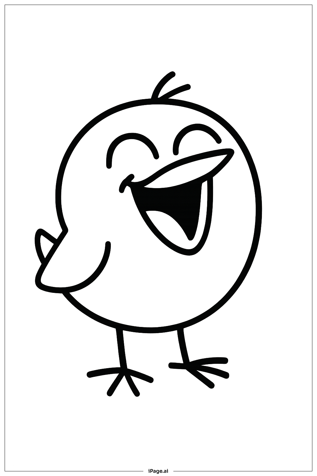 Peep Laughing Coloring Page