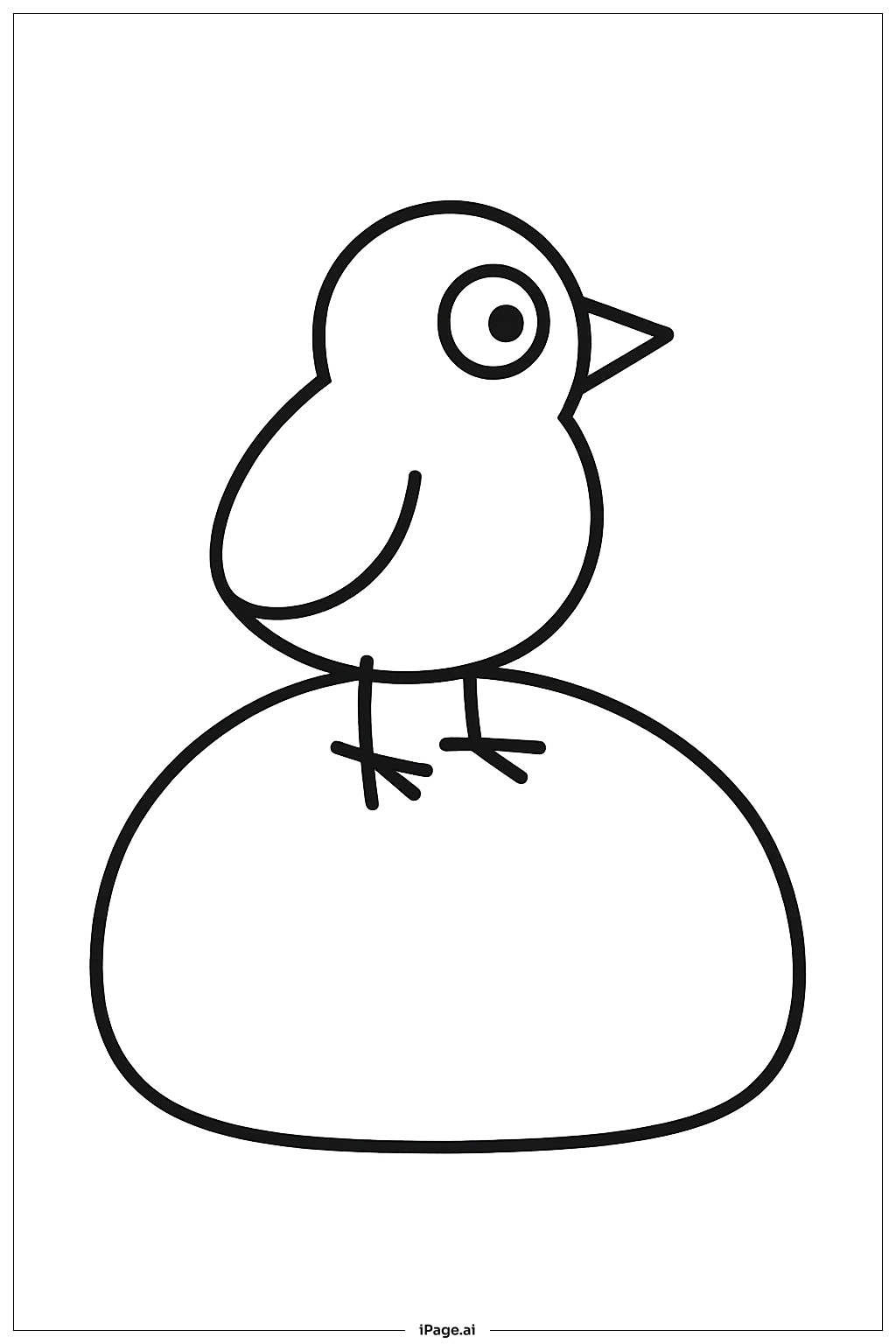 Peep On Rock Coloring Page