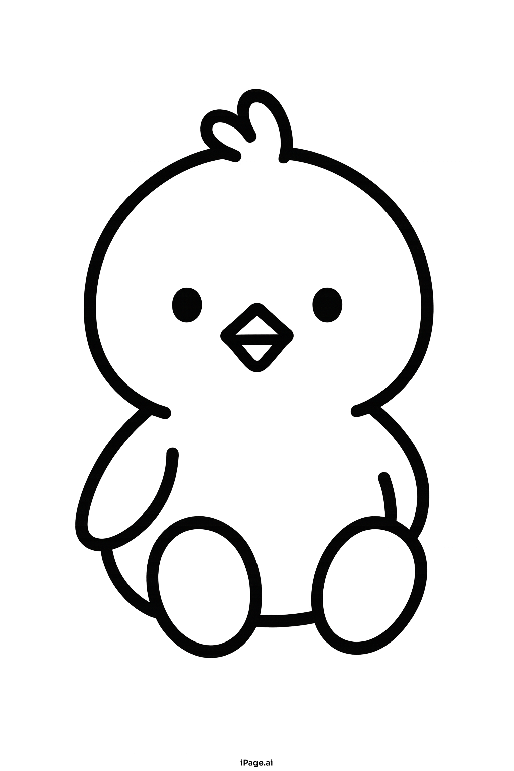 Peep Sitting Coloring Page