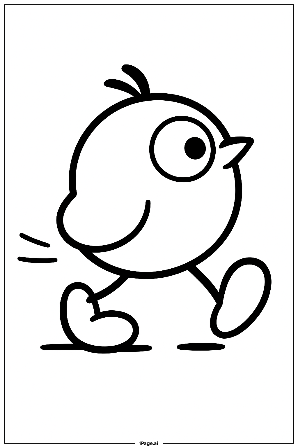 Peep Walking Coloring Page