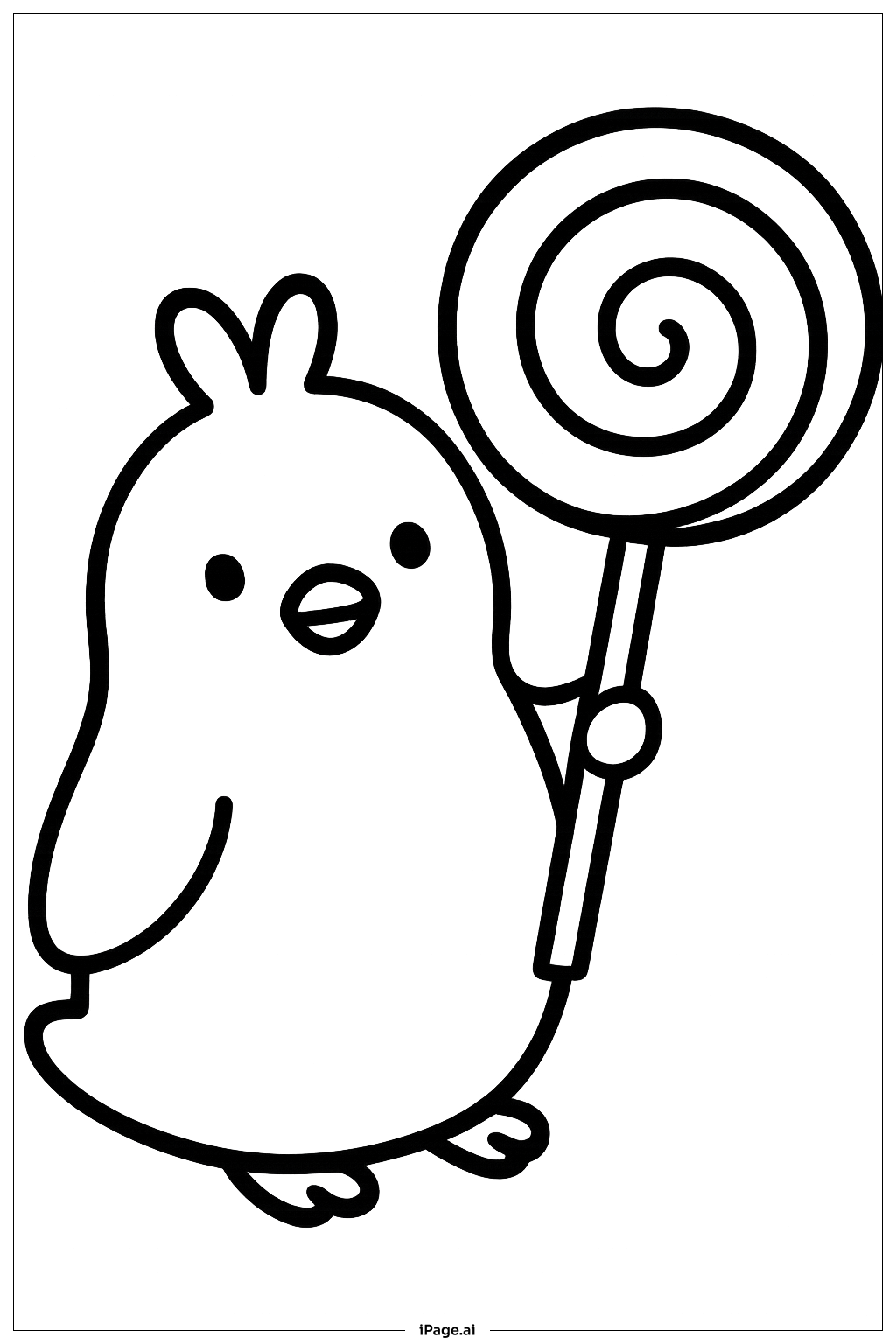 Peep With Candy Coloring Page