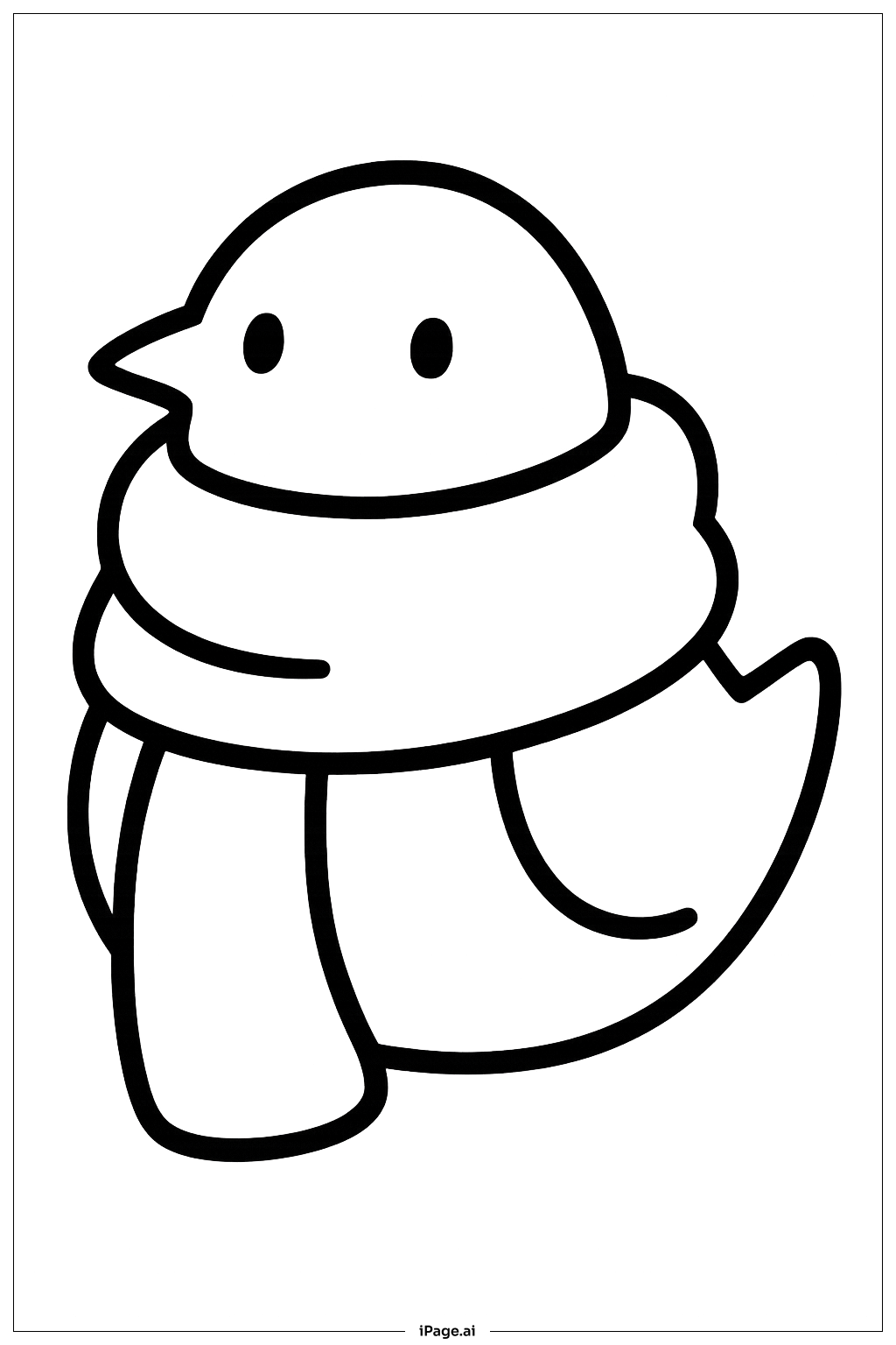 Peep With Scarf Coloring Page