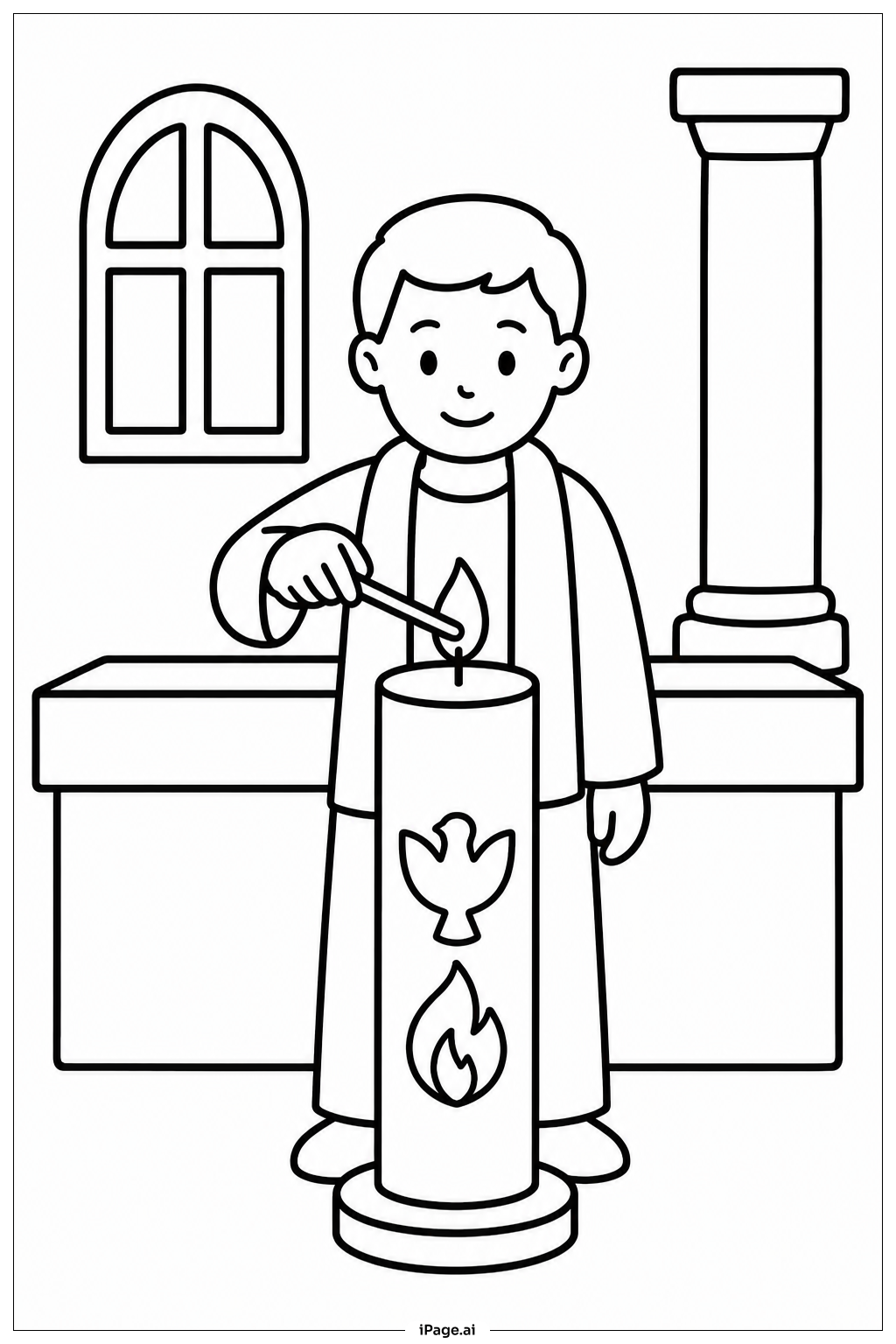  Trang tô màu Người Thắp Nến Lễ Pentecost 