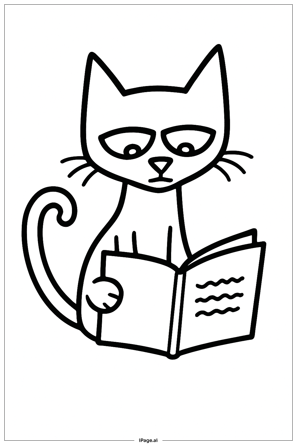 Page de coloriage Pete Le Chat Livre de Lecture