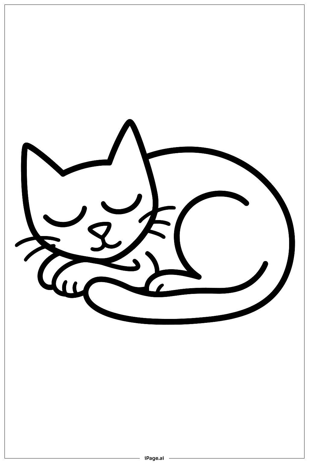 Page de coloriage Pete Le Chat Endormi