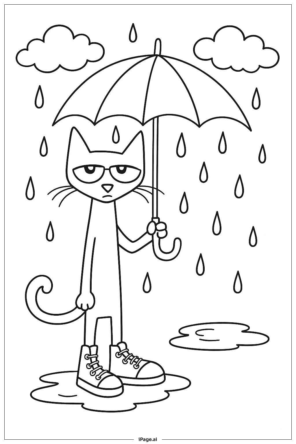 带伞的皮特猫