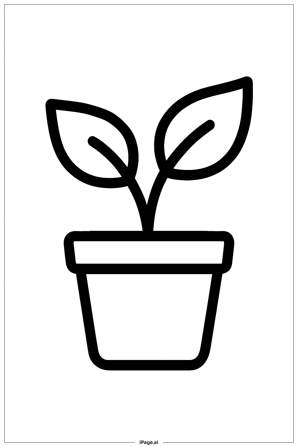  Página para colorear de Planta en Maceta con Fotosíntesis 
