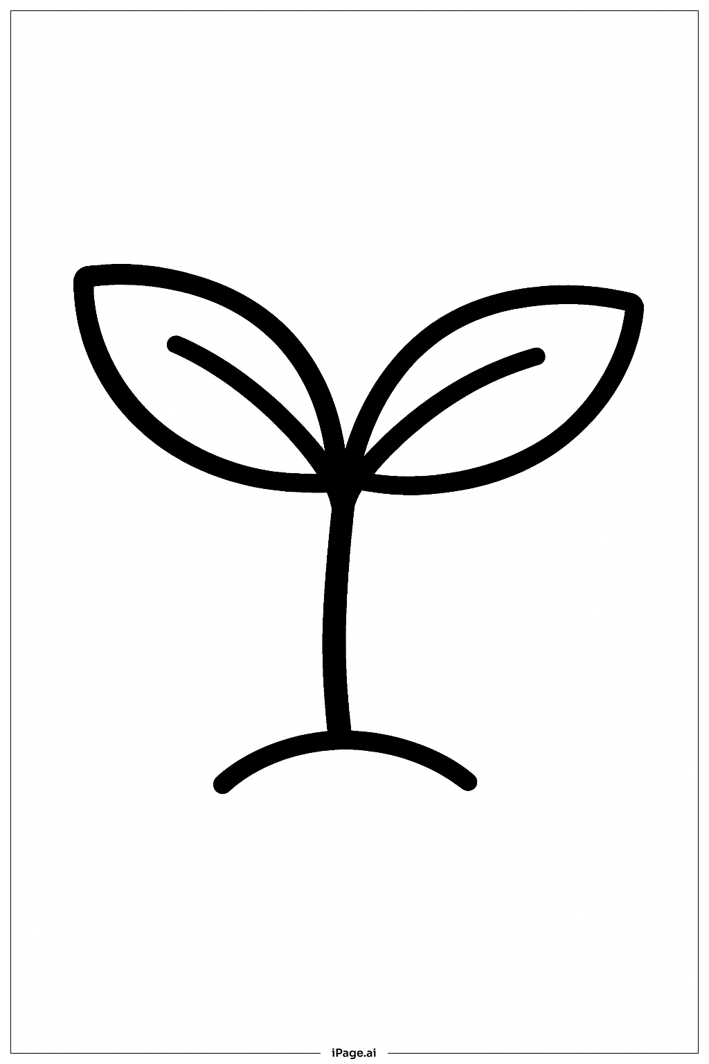  Página para colorear de Plántula Simple de Fotosíntesis 