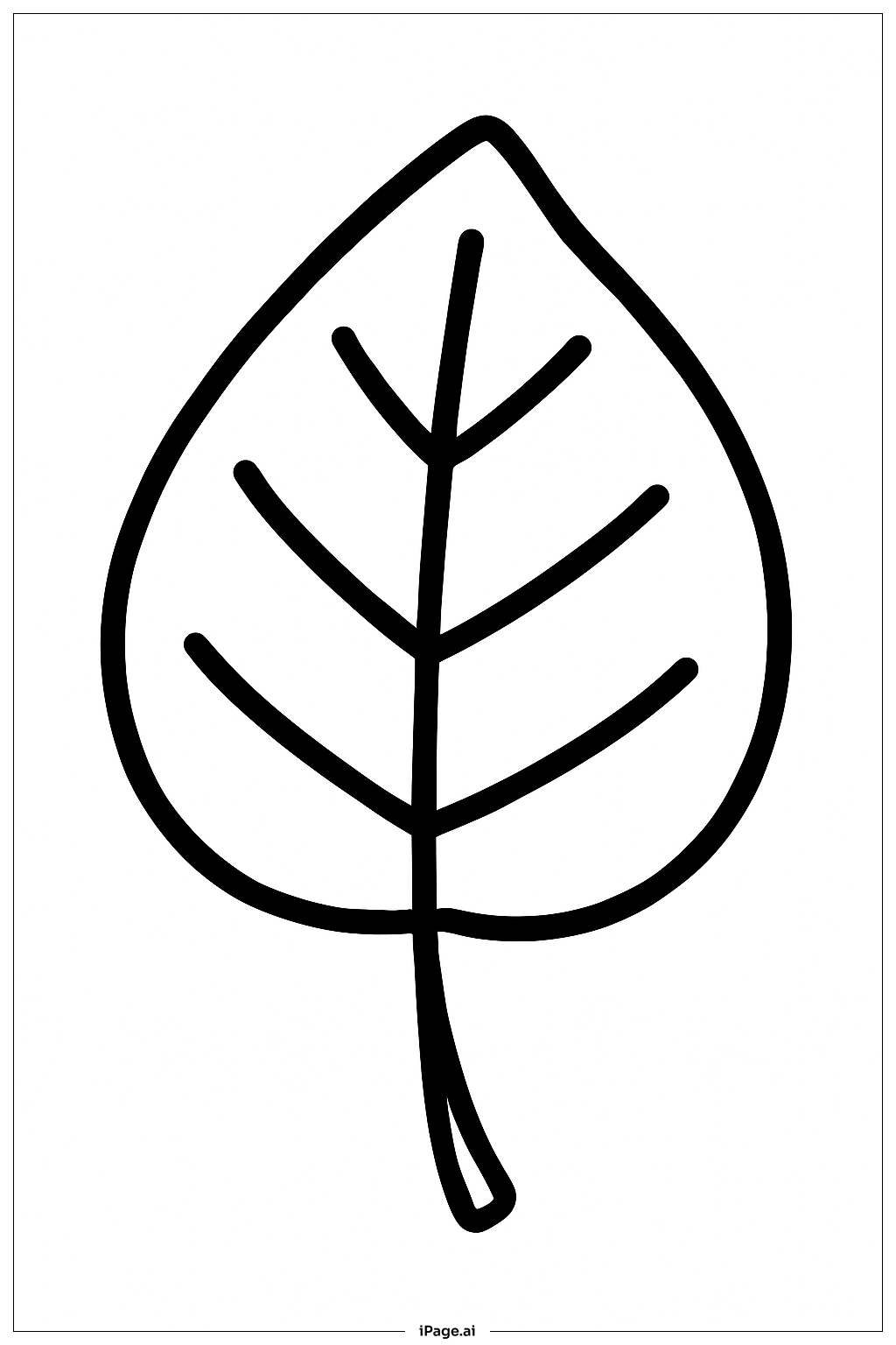 光合作用單片樹葉著色頁 