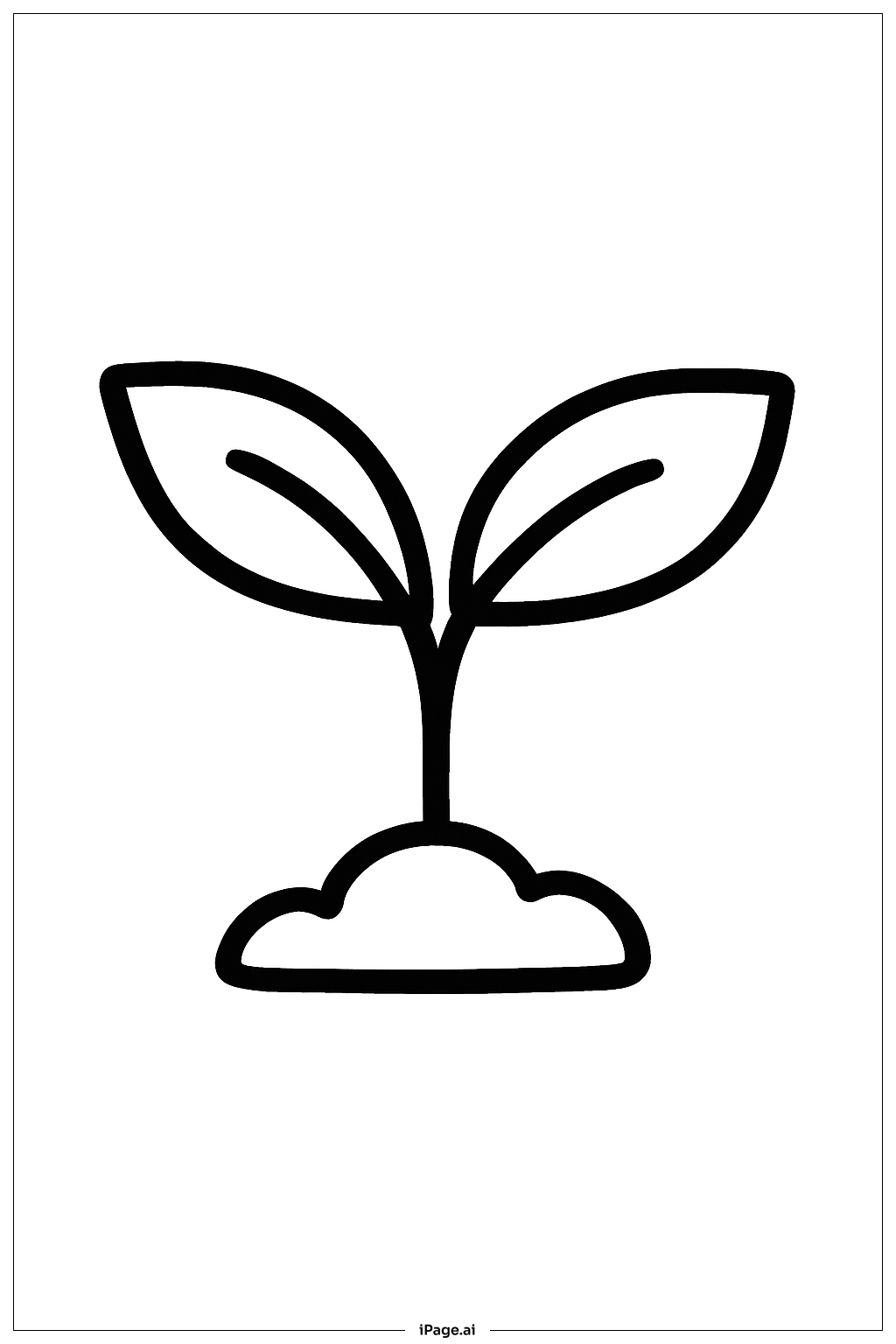  光合作用微型花园植物填色页 