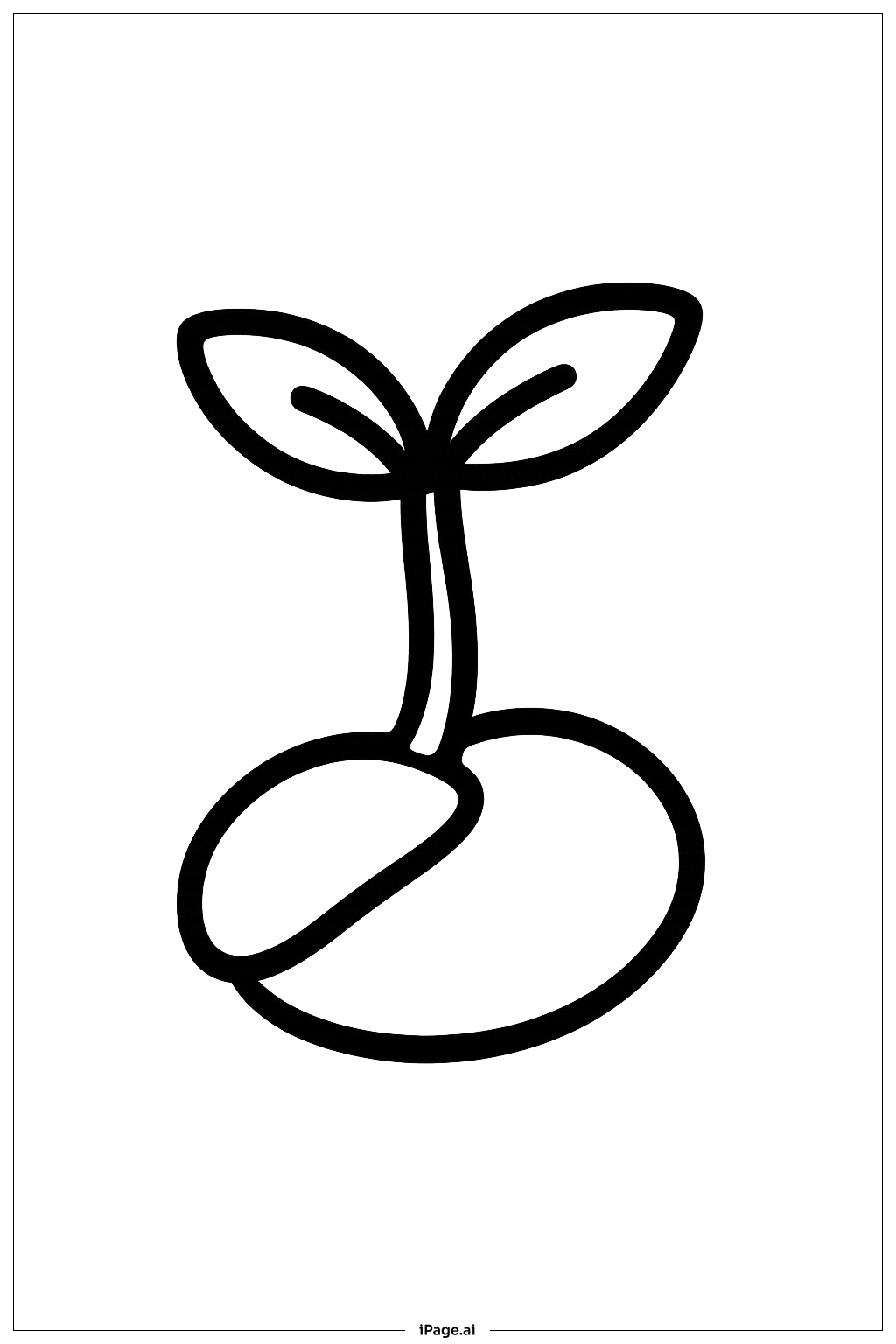  光合作用小嫩芽著色頁 