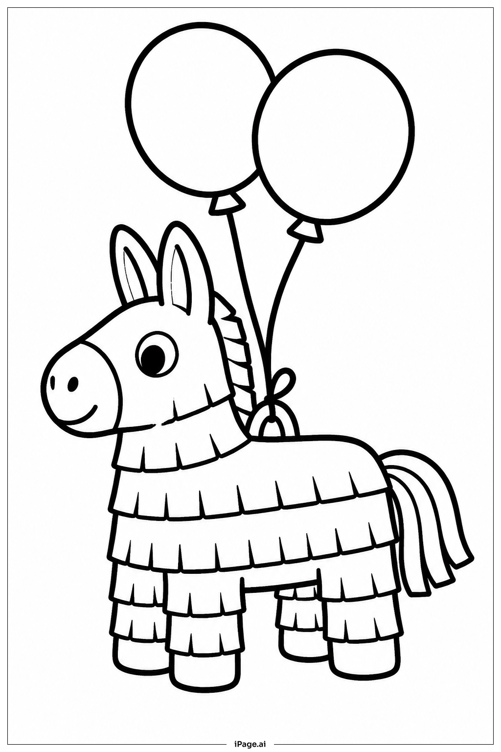 Página para colorear de Pinata Balloon Buddies