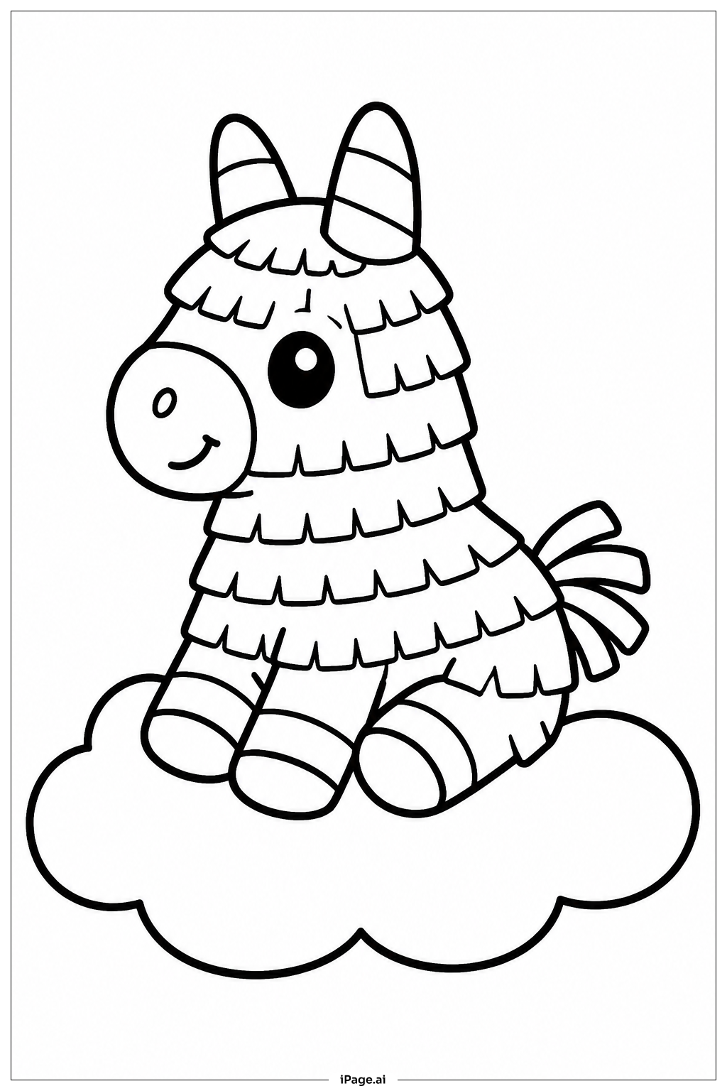 Página para colorear de Pinata On A Cloud