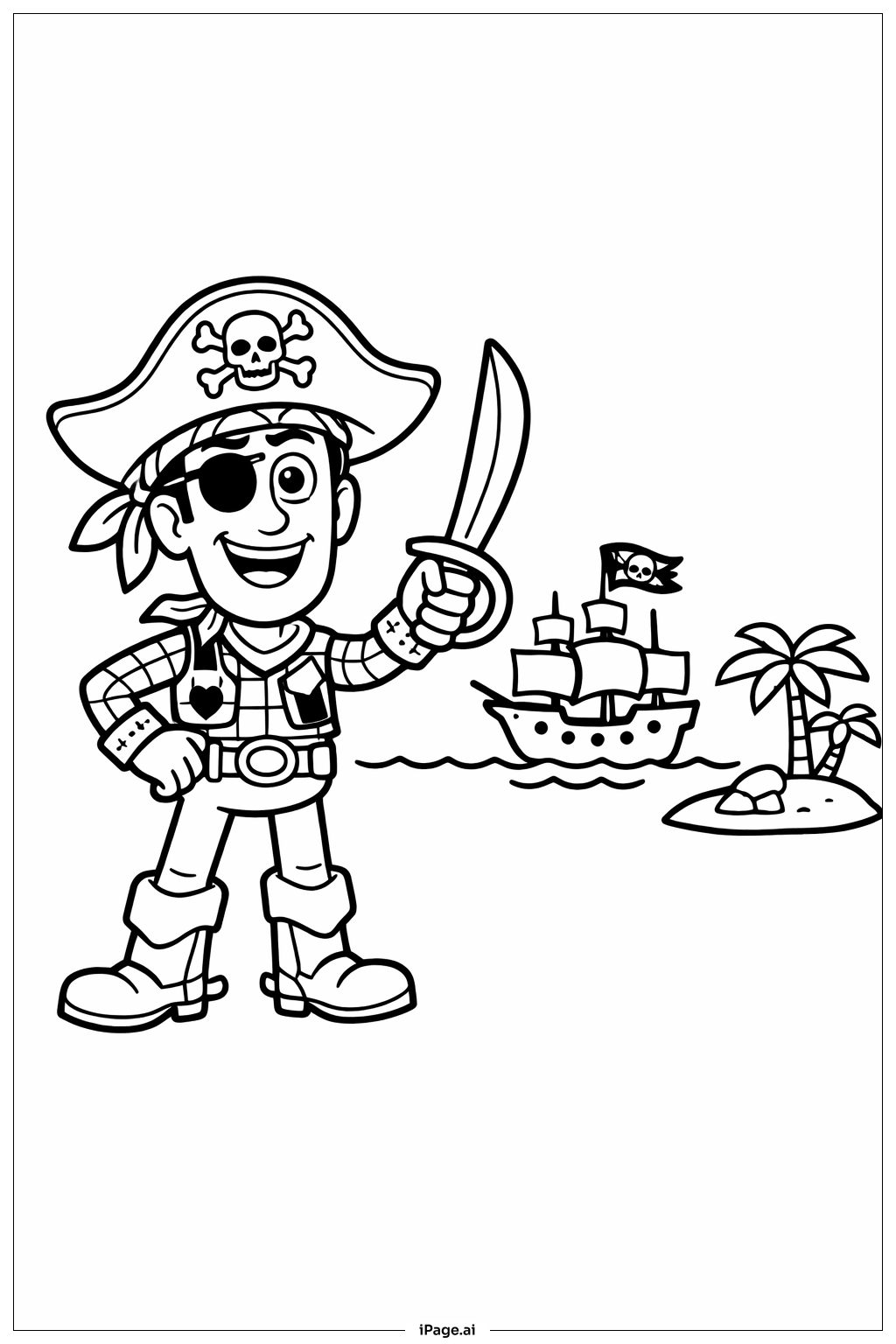  Page de coloriage Woody Pirate 