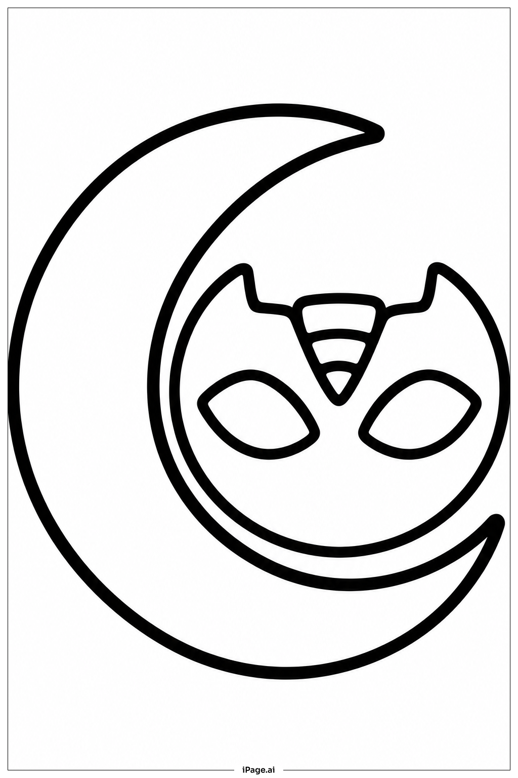 PJ Mask 달 배지 색칠공부 페이지