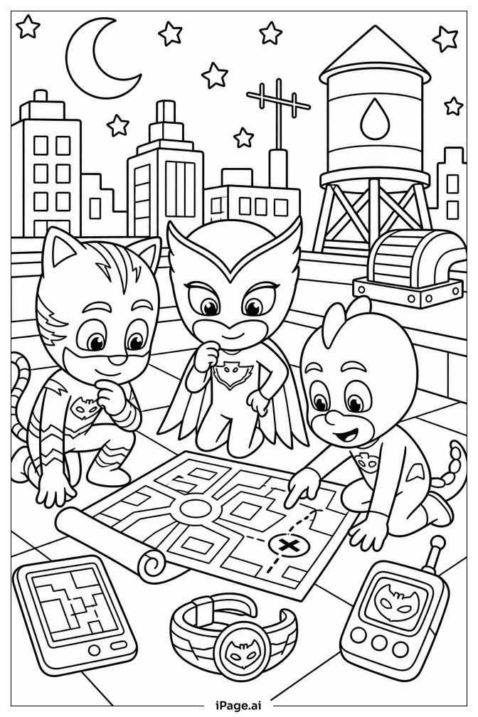 PJ Mask 옥상 팀 전략