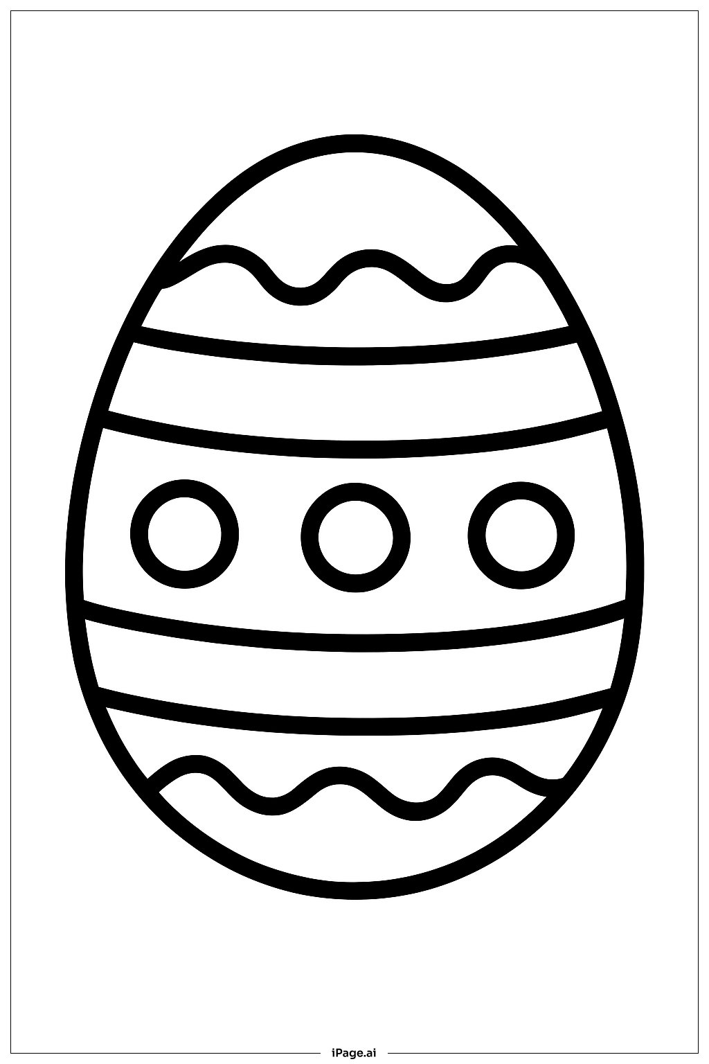 Plain Decorative Egg Coloring Page