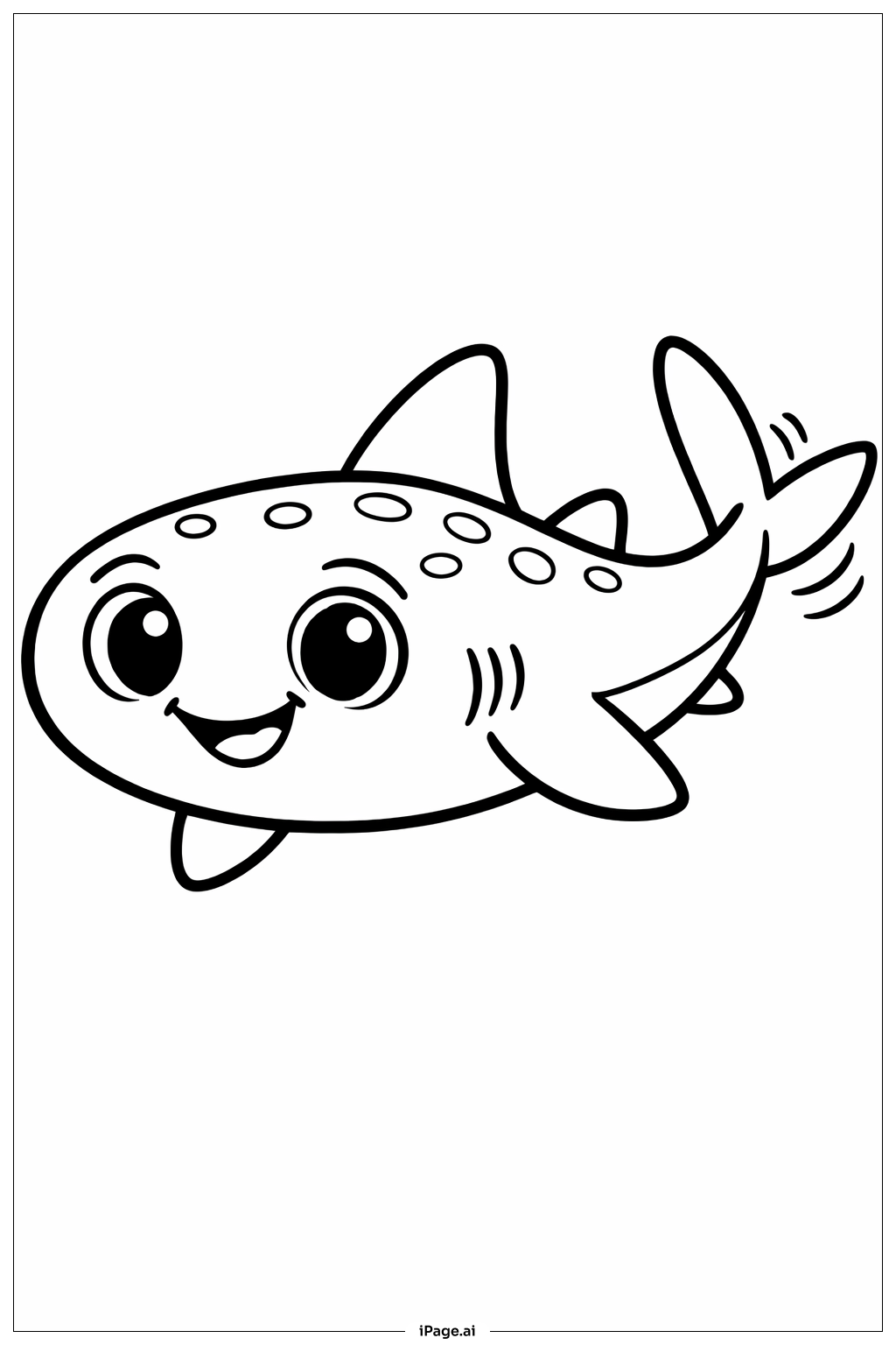  장난꾸러기 고래상어 색칠공부 페이지 