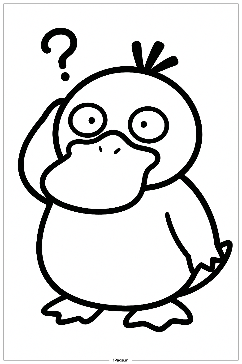 神奇寶貝 胖丁思考中著色頁