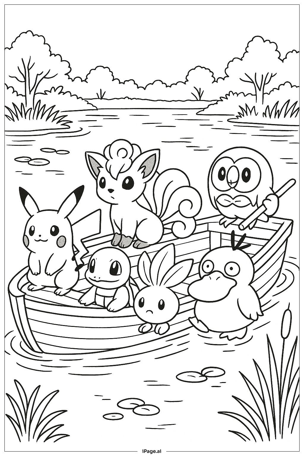 寶可夢河船之旅著色頁