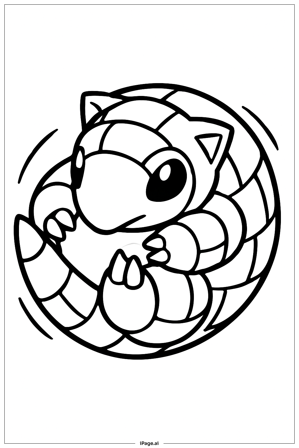 寶可夢 穿山鼠 迴轉著色頁