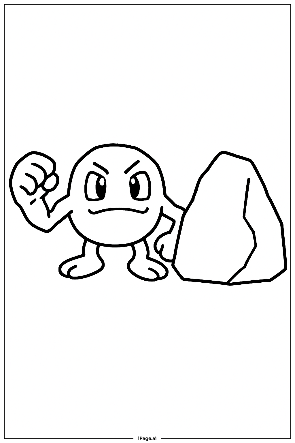 Trang tô màu Pokemon Với Đá