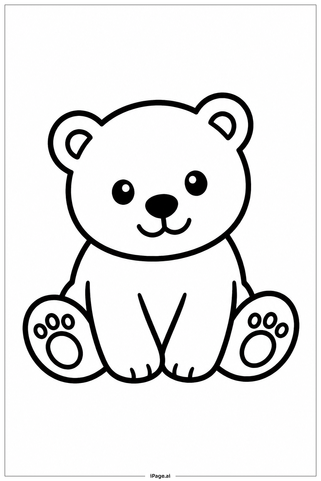 Polar Bear Cub Coloring Page