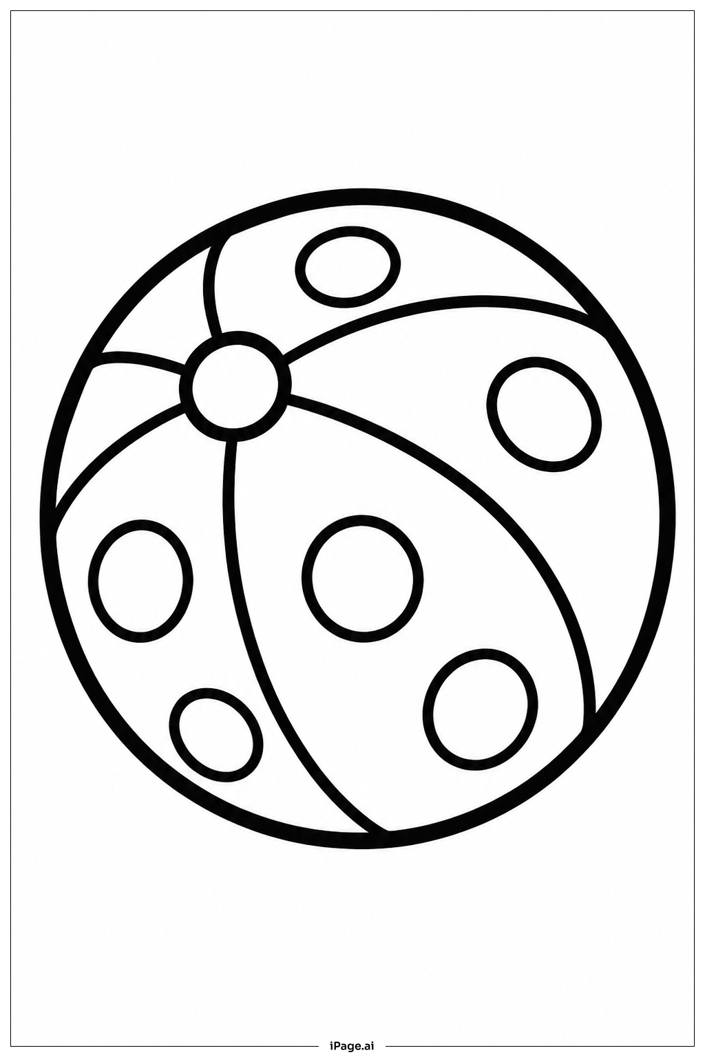 Polka Dot Beach Ball Coloring Page