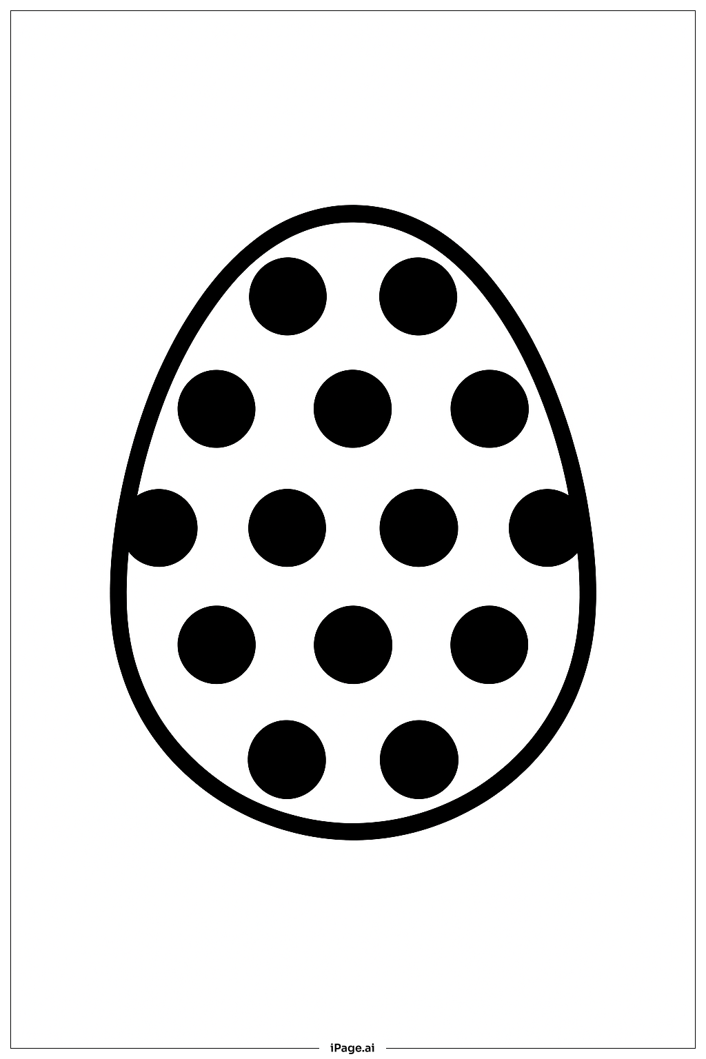  波点复活节彩蛋填色页 