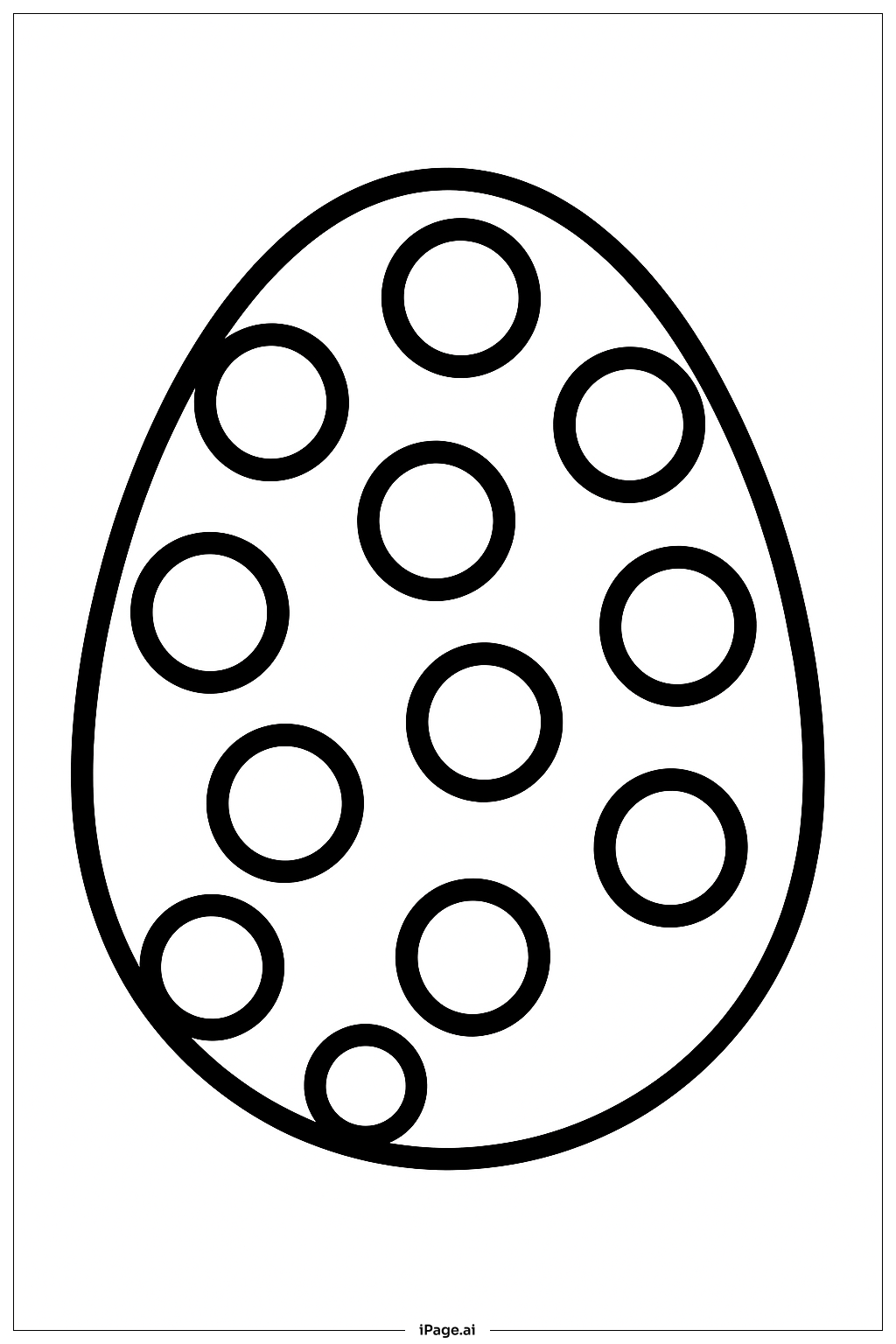 Polka Dot Egg Coloring Page