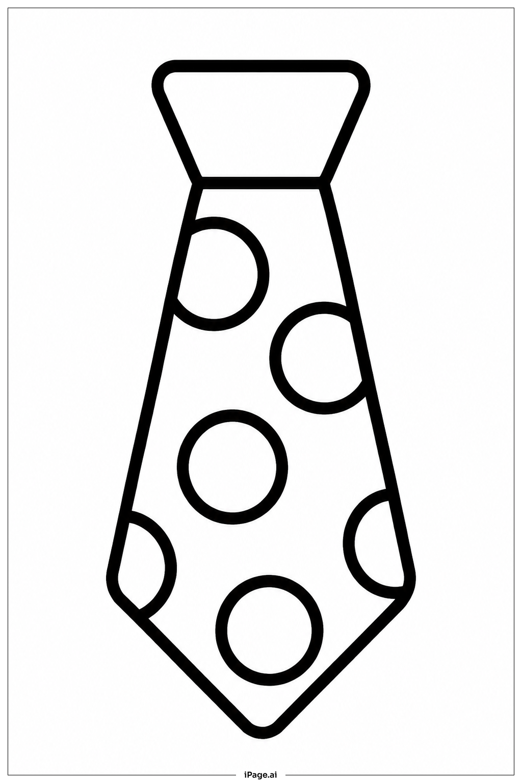 Polka Dot Tie Ausmalseite