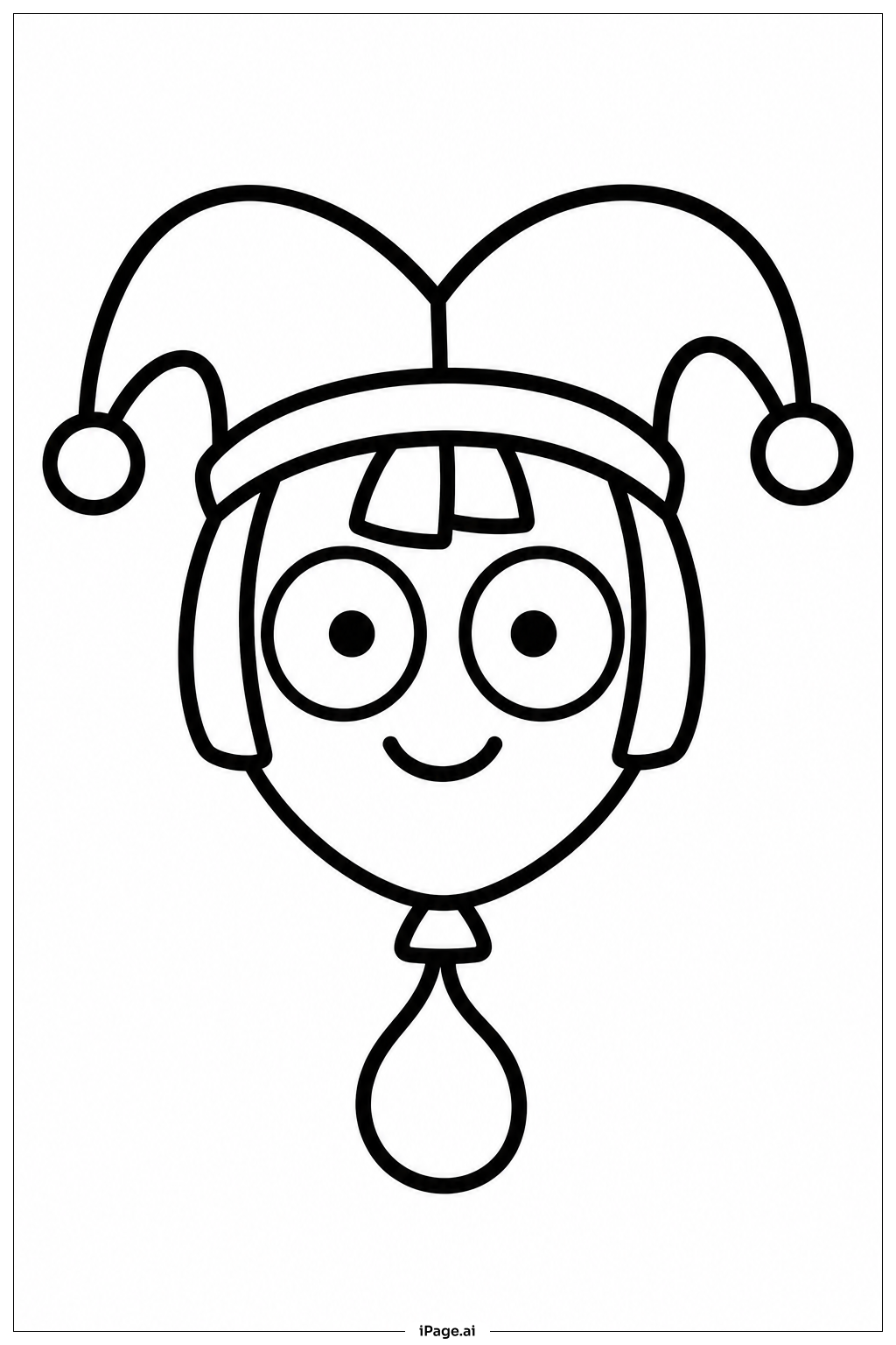Page de coloriage Pomni Ballon