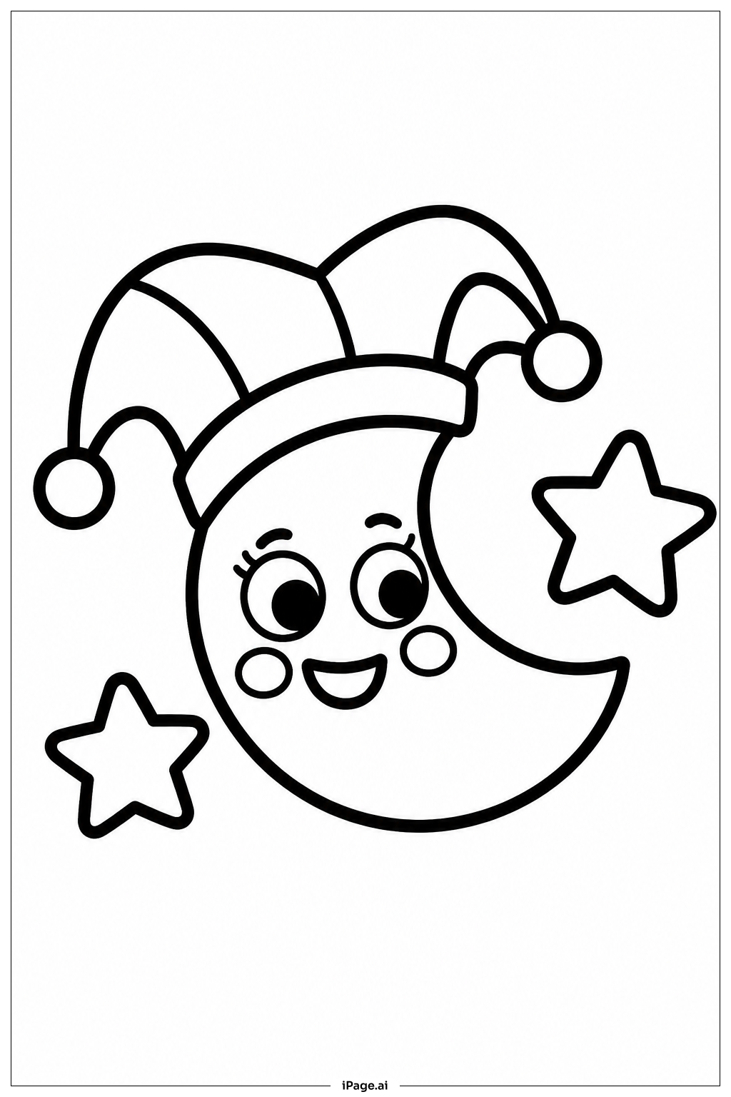 Página para colorir de Pomni Companheira da Lua