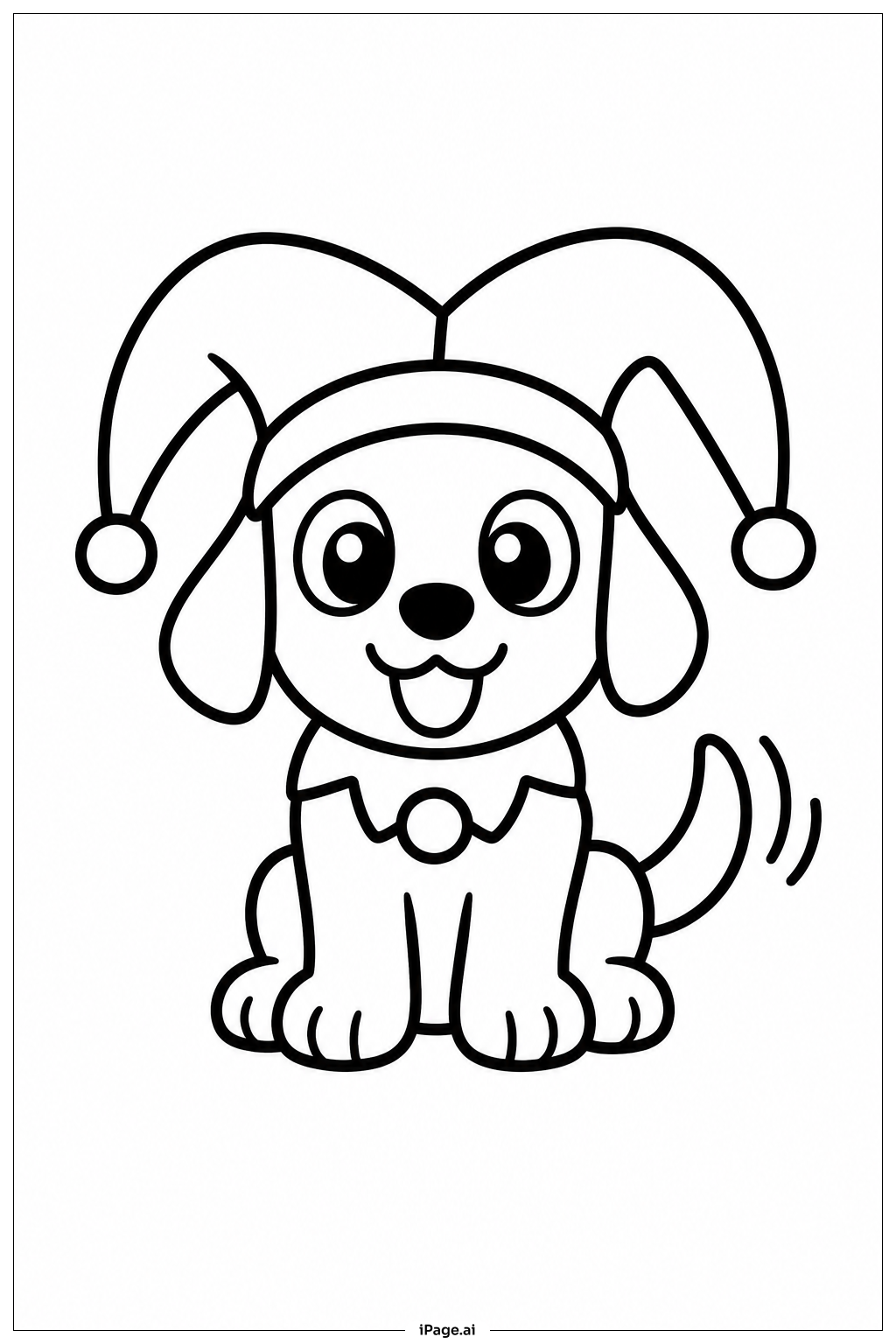 Página para colorir de Pomni Cachorrinho Brincalhão