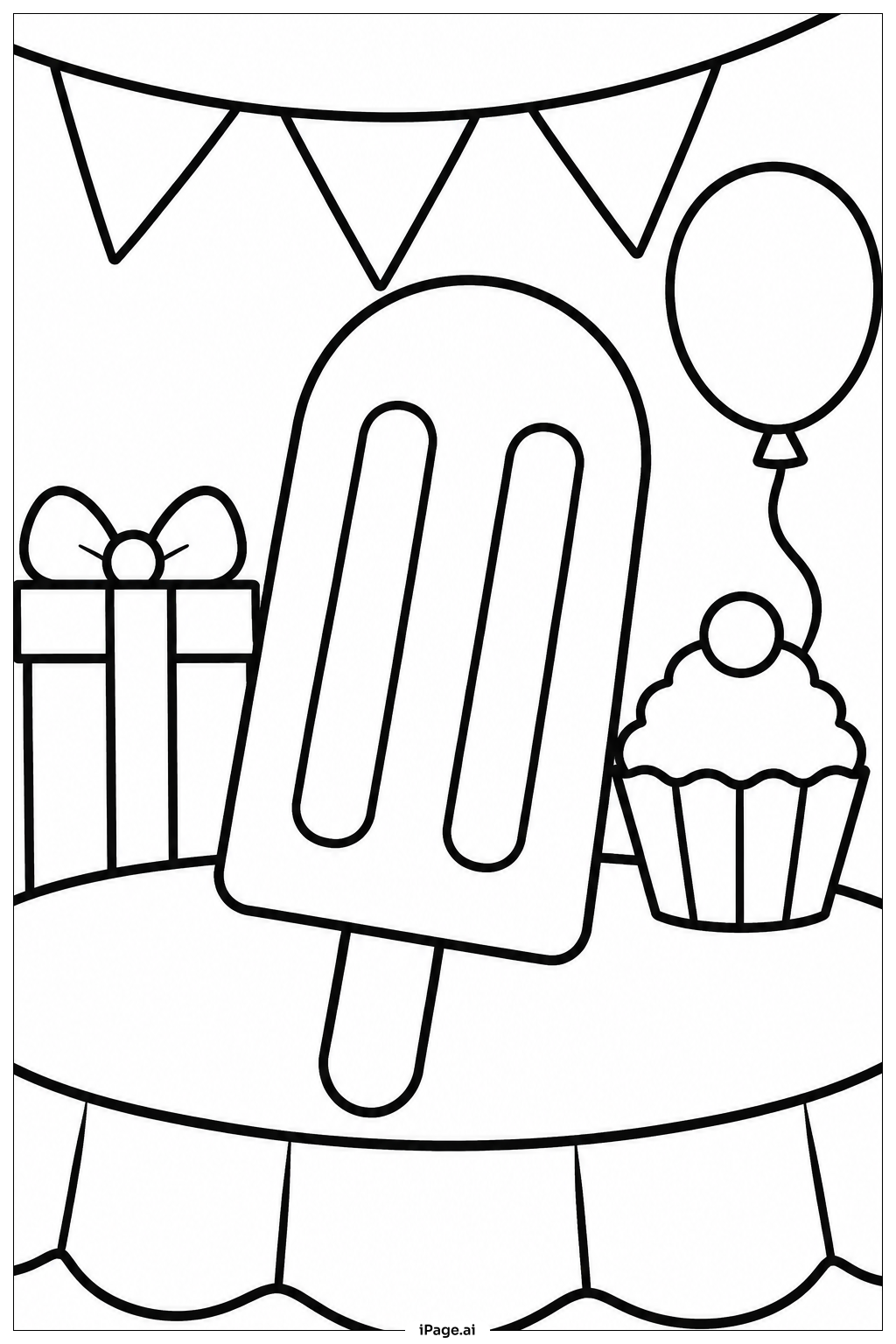  Popsicle Party Table Ausmalseite 