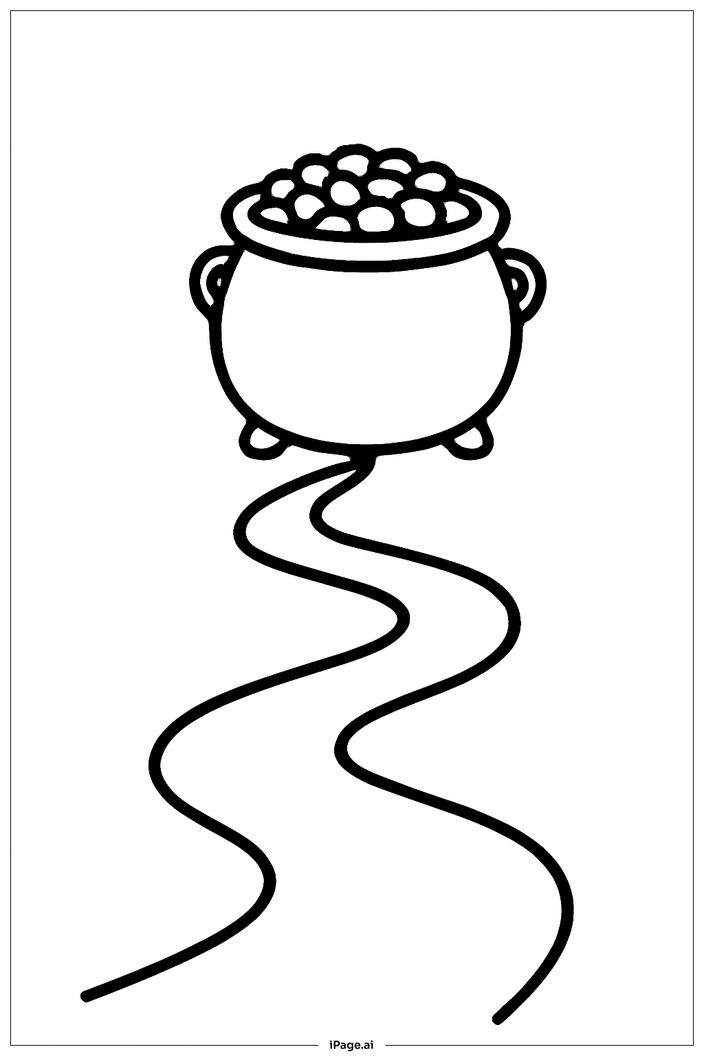  Pot Of Gold With Simple Path Coloring Page 