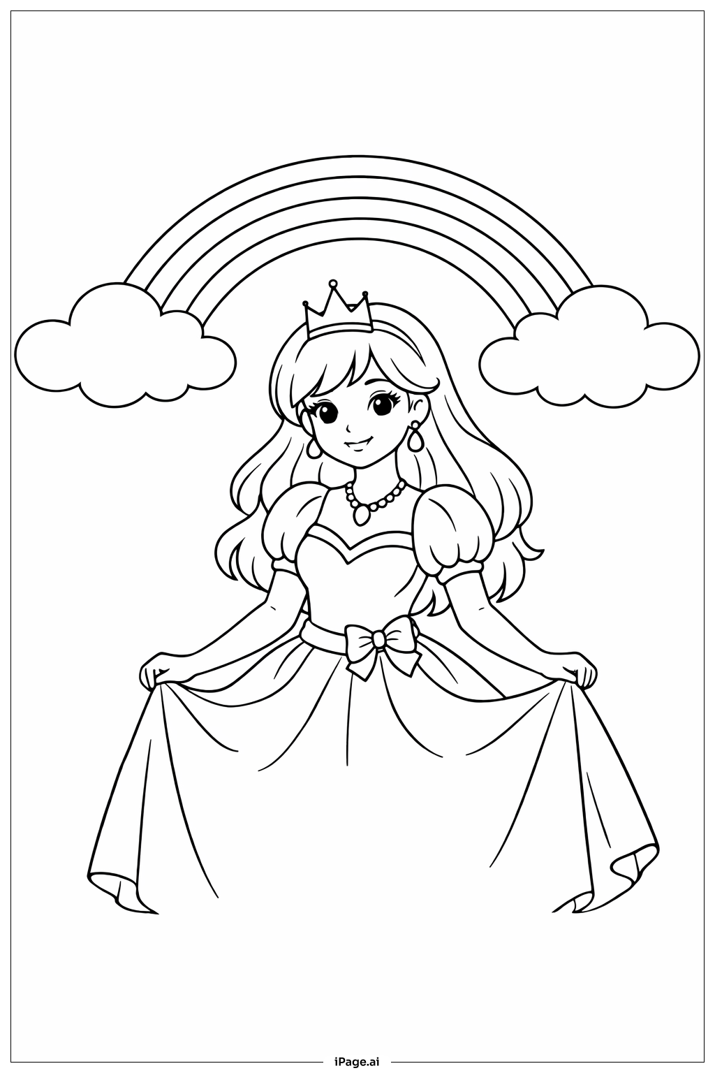 Princesa com Arco-Íris Acima