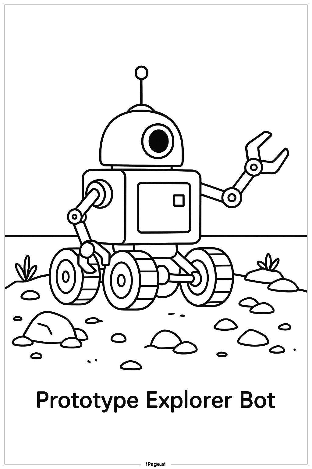  Page de coloriage Robot Explorateur Prototype 