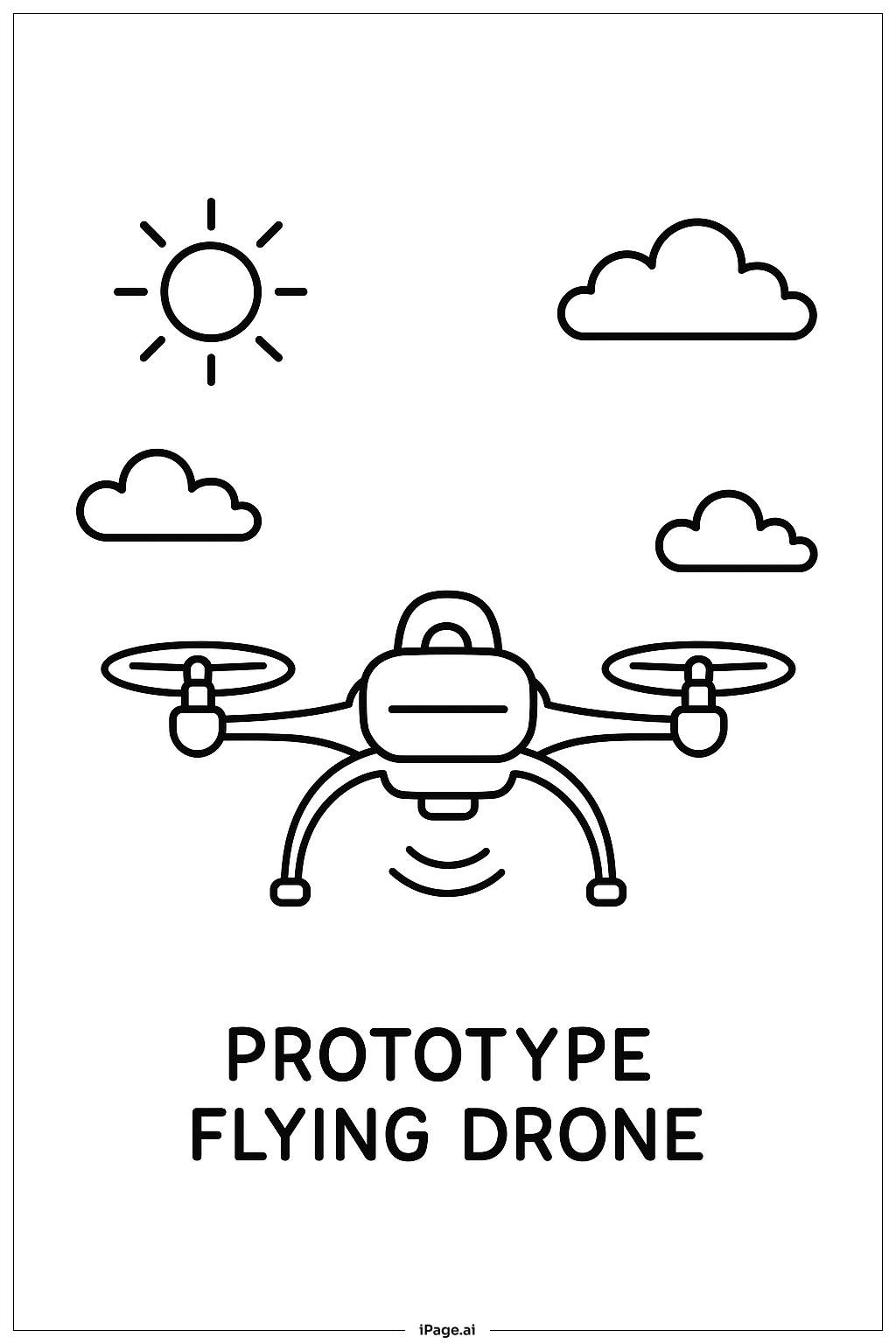  Page de coloriage Prototype de drone volant 