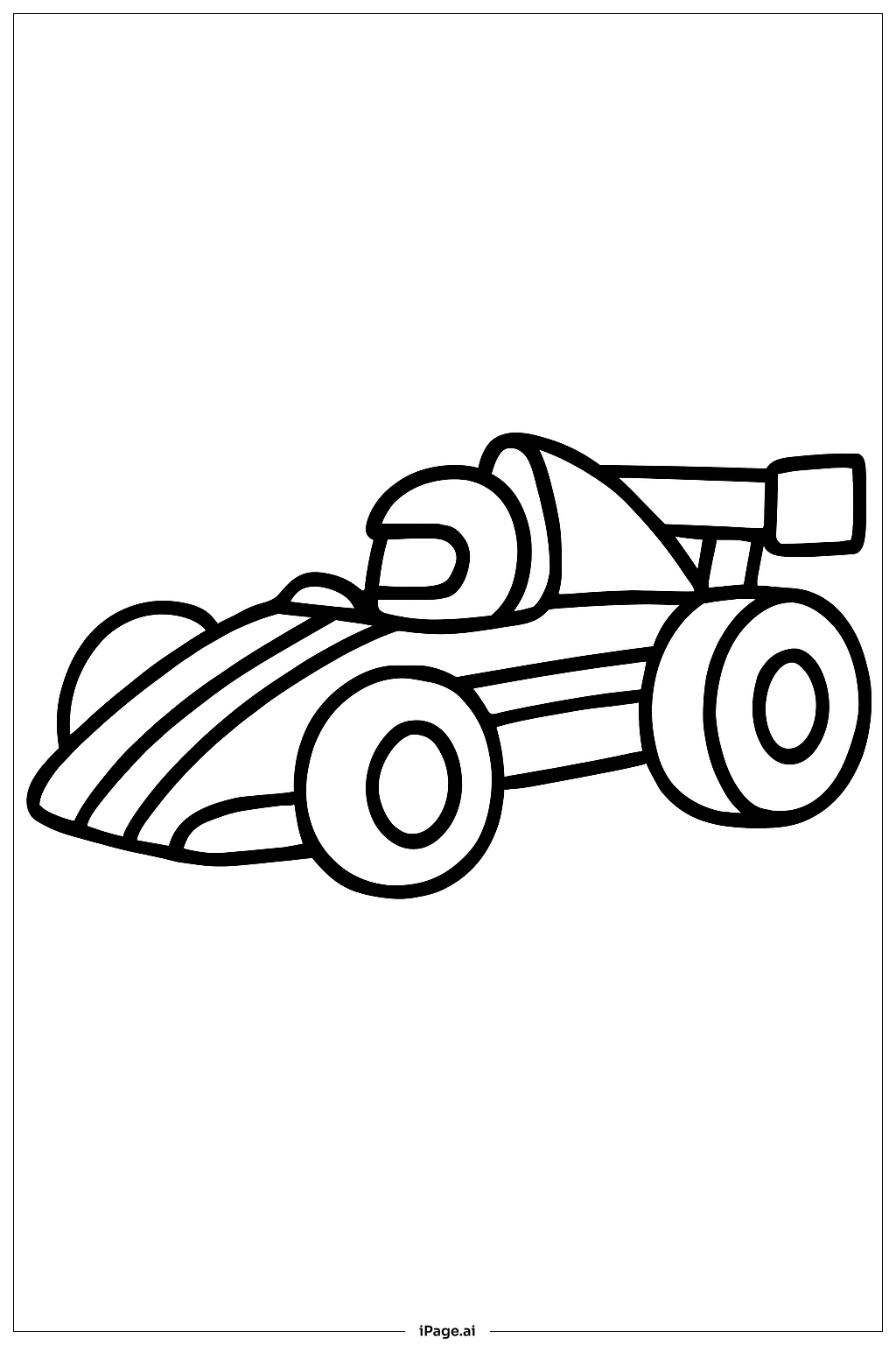 Página para colorear de Coche de Carreras Prototipo