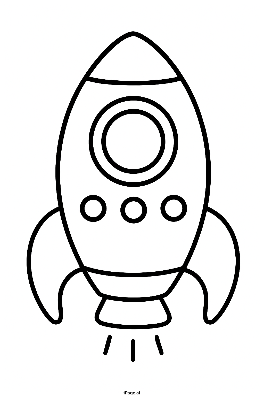 Página para colorear de Nave Cohete Prototipo