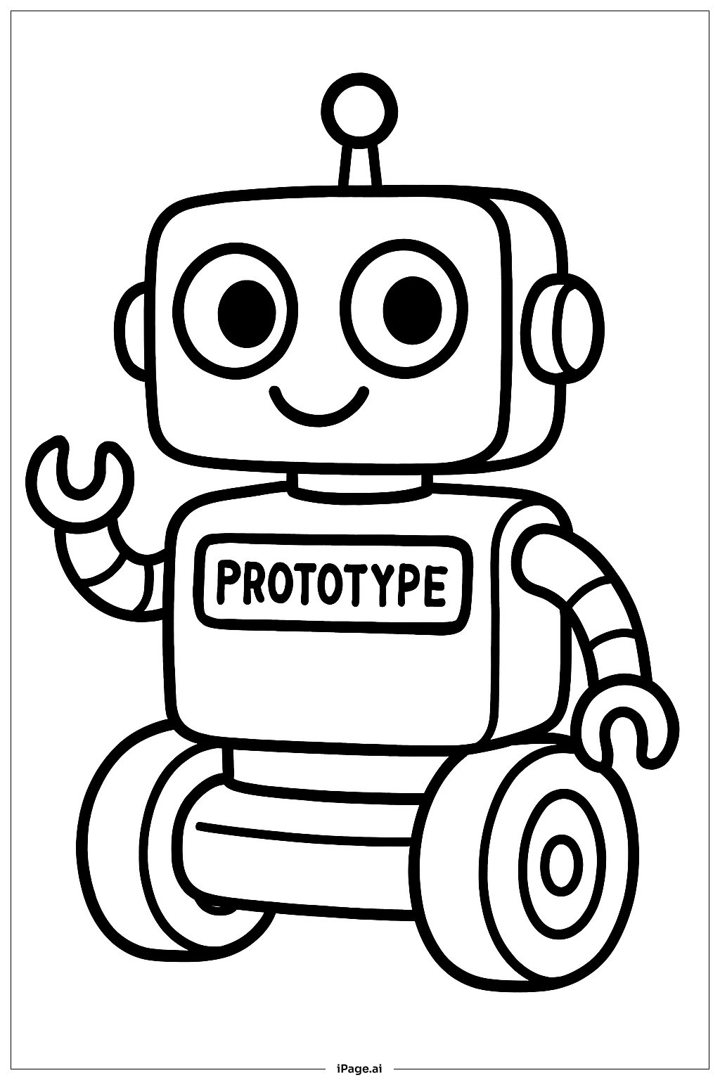 Página para colorear de Robot Juguete Prototipo