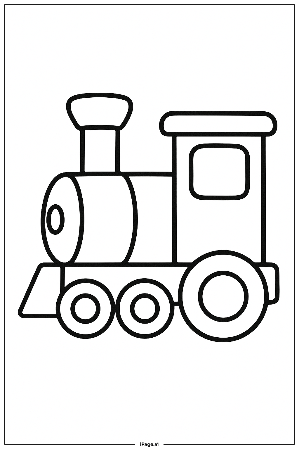 Página para colorear de Locomotora Prototipo