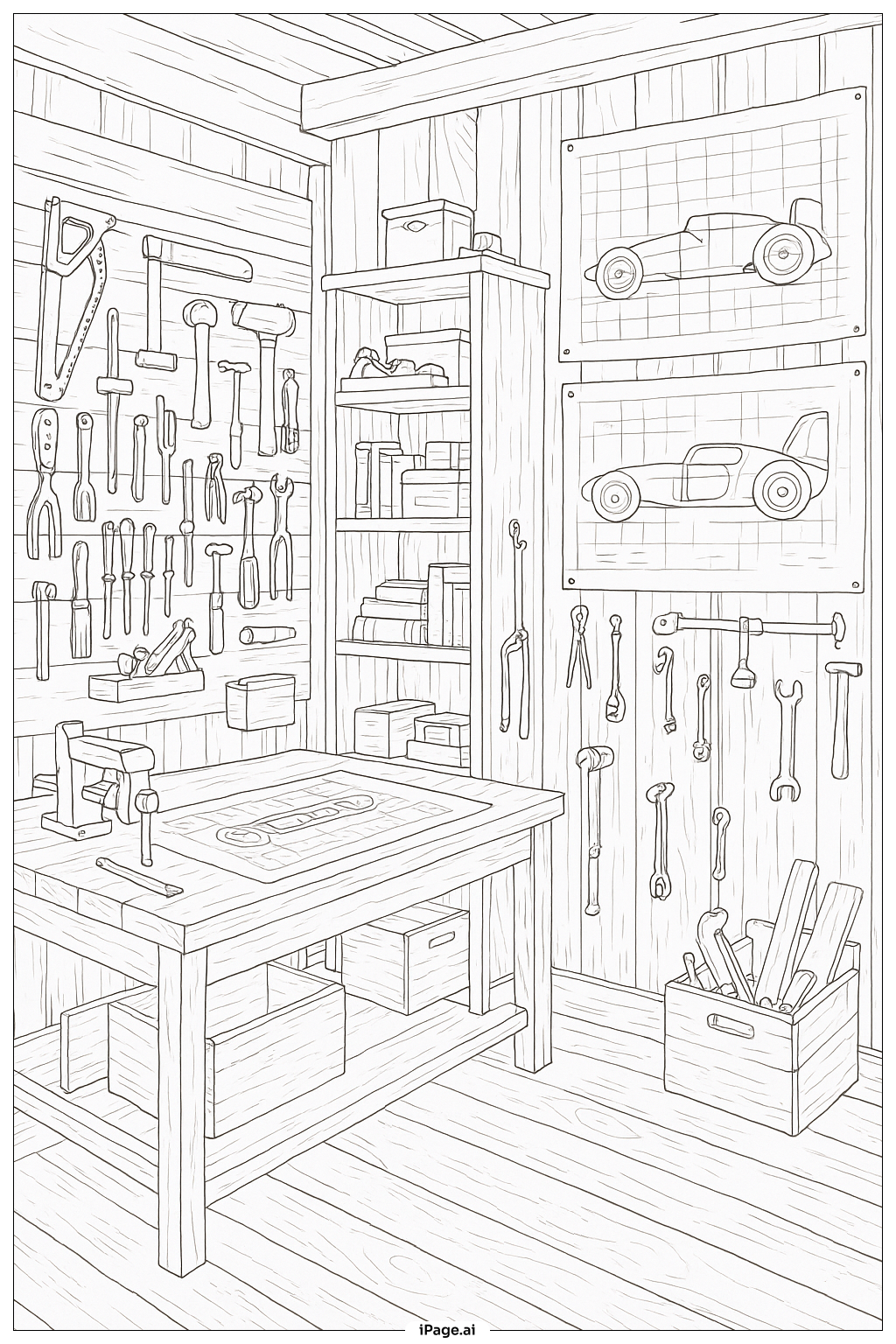 Prototype Vintage Workshop Coloring Page