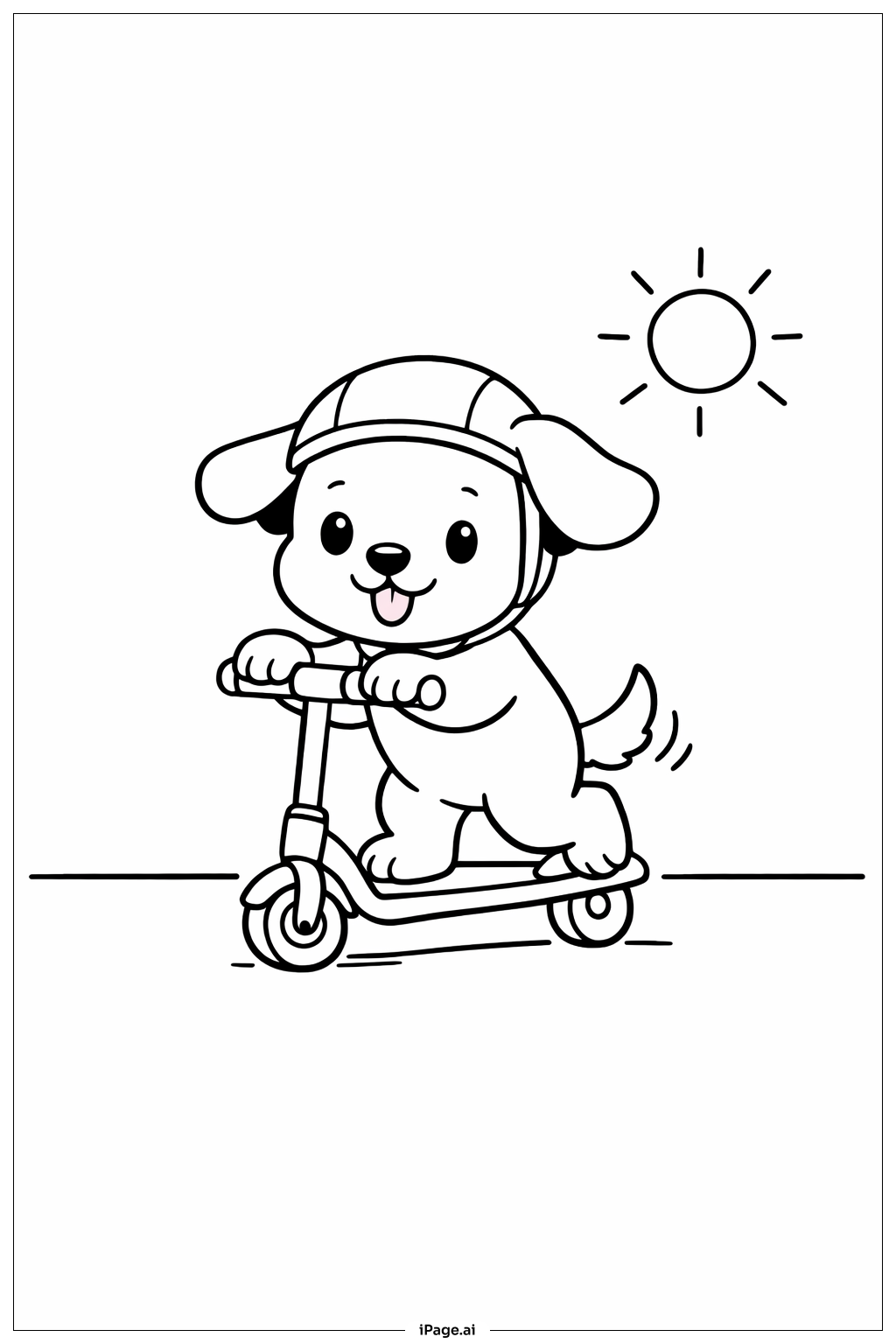 Puppy On Scooter