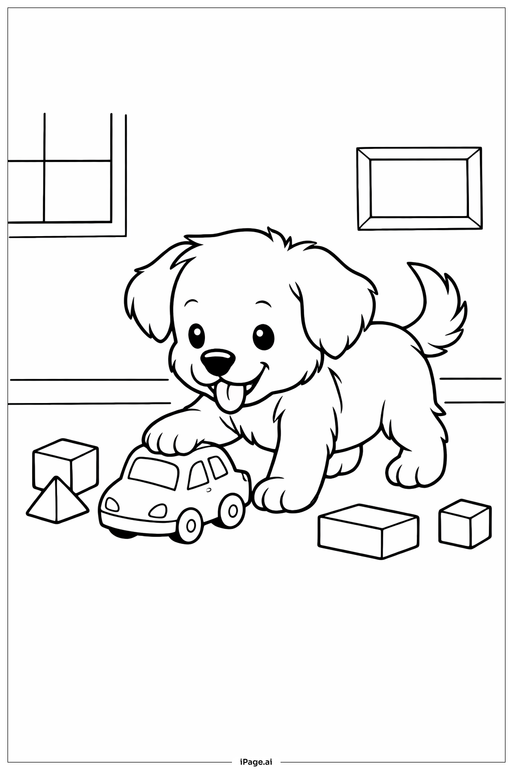Puppy With Toy Car