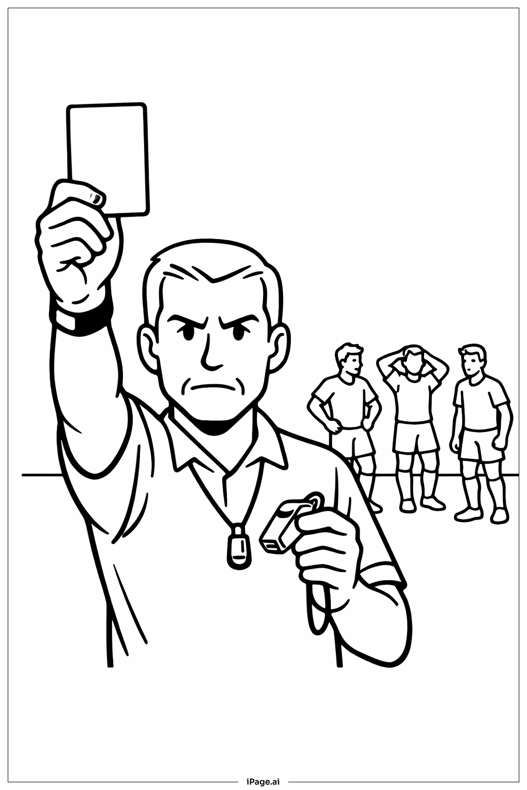  Trang tô màu Trọng Tài Với Thẻ 