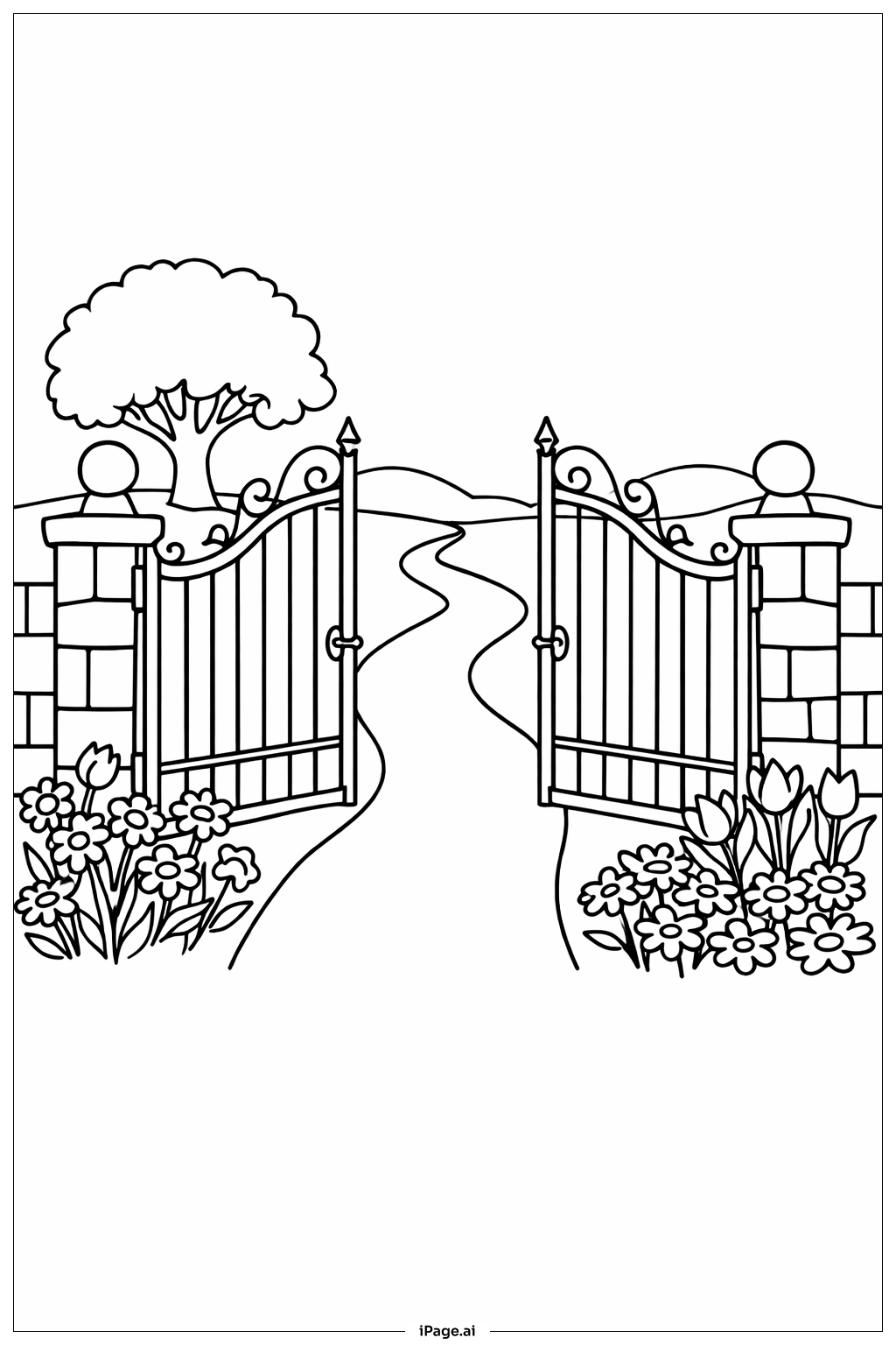  Page de coloriage Portail du Jardin de la Résurrection 