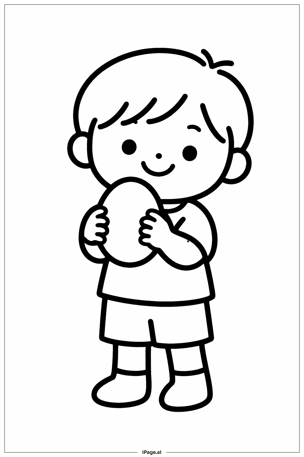  复活节快乐的孩子填色页 