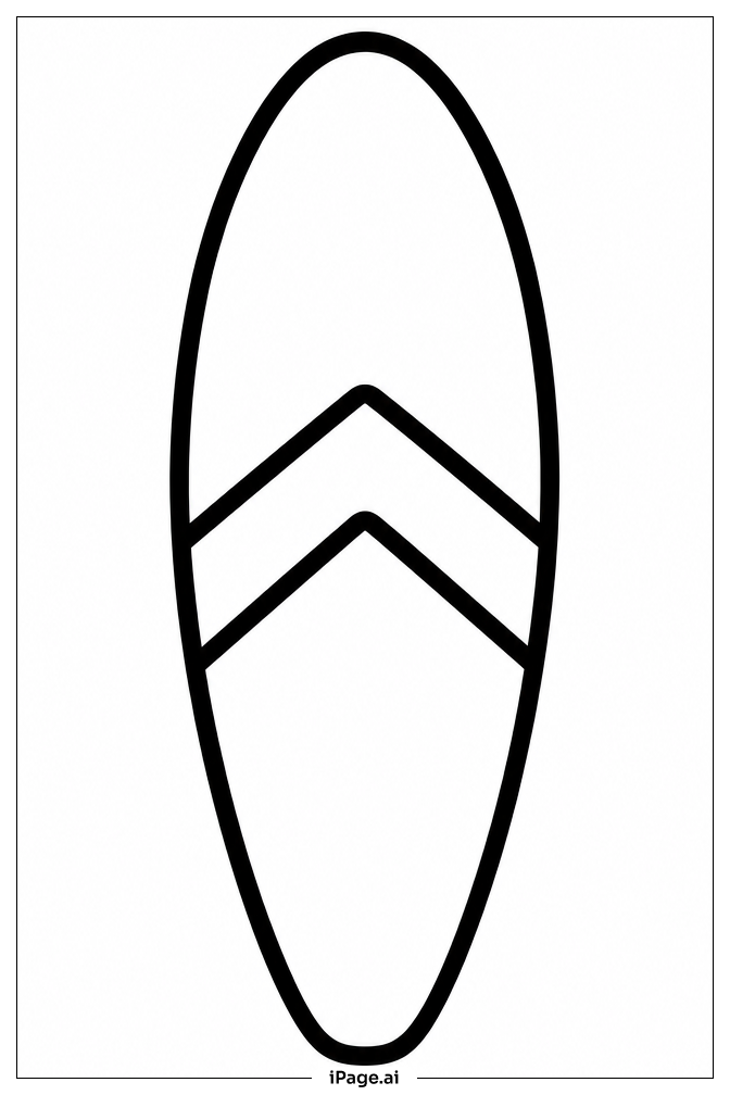 Retro Surfboard Coloring Page